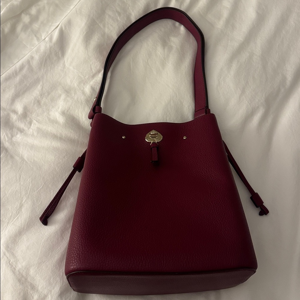 Kate Spade Maroon Bucket Bag